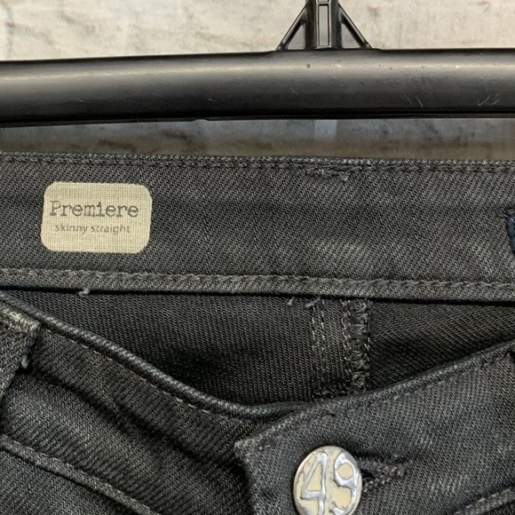 AG Adriano Goldschmied Premiere Skinny Leg Jeans Gray Distressed Womens Size 27 - Picture 12 of 12